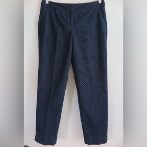 Talbots Navy Blue Lace-Layer Signature Fit Dress Pants Size 4 MSRP $99 NWT